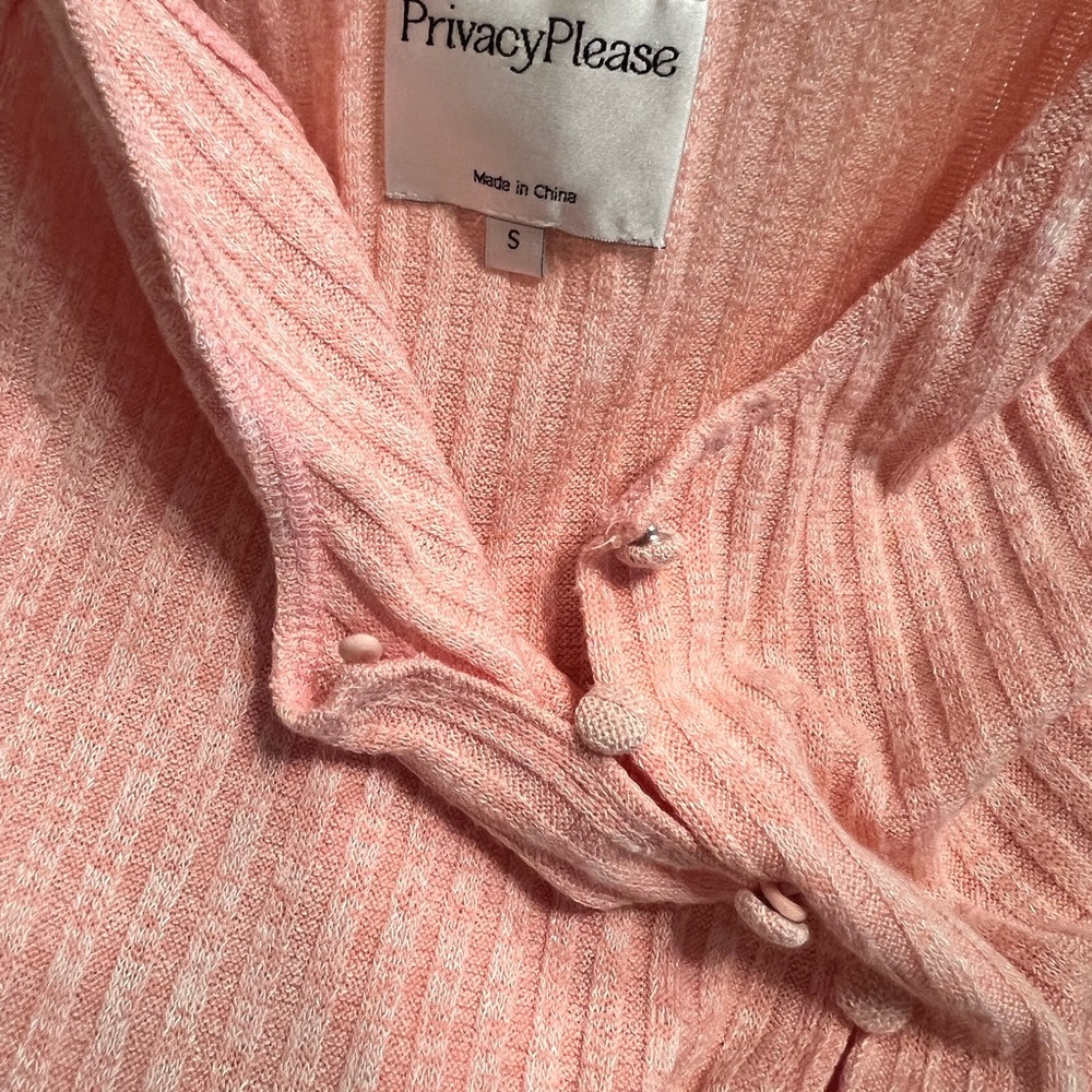 Revolve Privacy Please Pink Ribbed Tank Bodysuit